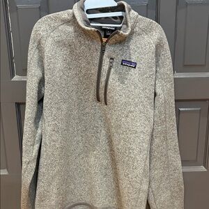 Patagonia Men's Zip-Up Sweater in Light Gray